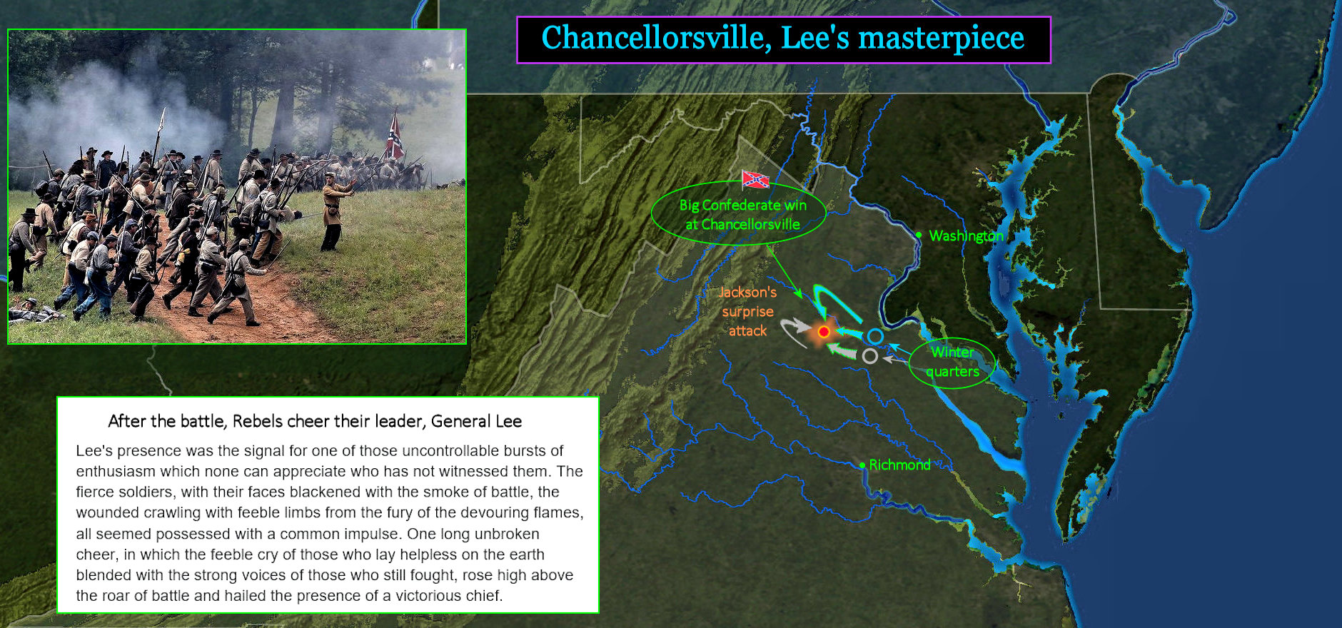 Battle of Chancellorsville, 1863 map